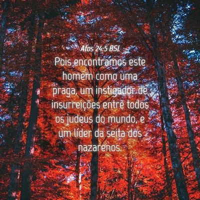 Picture 04 - Atos 24:5 BSL - Pois encontramos este homem como uma praga, um - Bible Verse Picture