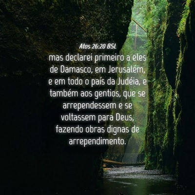 Picture 04 - Atos 26:20 BSL - mas declarei primeiro a eles de Damasco, em - Bible Verse Picture