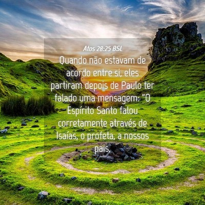 Picture 04 - Atos 28:25 BSL - Quando não estavam de acordo entre si, eles - Bible Verse Picture