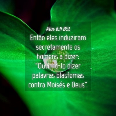 Picture 04 - Atos 6:11 BSL - Então eles induziram secretamente os homens a - Bible Verse Picture