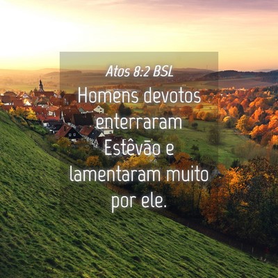 Picture 04 - Atos 8:2 BSL - Homens devotos enterraram Estêvão e lamentaram - Bible Verse Picture
