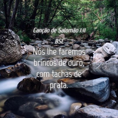Picture 04 - Canção de Salomão 1:11 BSL - Nós lhe faremos brincos de ouro, com tachas de - Bible Verse Picture