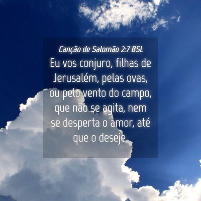 Picture 04 - Canção de Salomão 2:7 BSL - Eu vos conjuro, filhas de Jerusalém, pelas ovas, - Bible Verse Picture