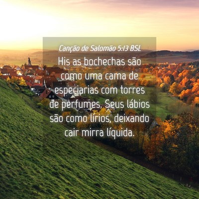 Picture 04 - Canção de Salomão 5:13 BSL - His as bochechas são como uma cama de - Bible Verse Picture