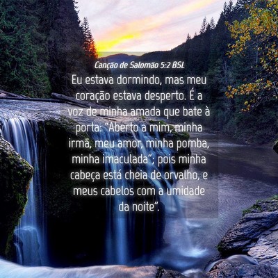 Picture 04 - Canção de Salomão 5:2 BSL - Eu estava dormindo, mas meu coração estava - Bible Verse Picture