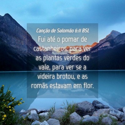 Picture 04 - Canção de Salomão 6:11 BSL - Fui até o pomar de castanheiros, para ver as - Bible Verse Picture