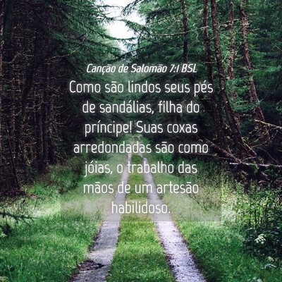 Picture 04 - Canção de Salomão 7:1 BSL - Como são lindos seus pés de sandálias, filha - Bible Verse Picture