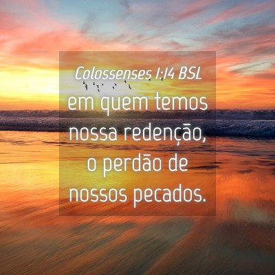 Picture 04 - Colossenses 1:14 BSL - em quem temos nossa redenção, o perdão de - Bible Verse Picture