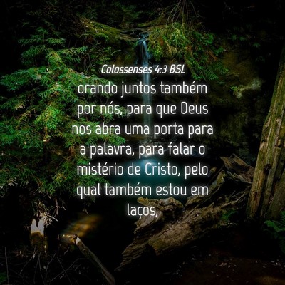 Picture 04 - Colossenses 4:3 BSL - orando juntos também por nós, para que Deus nos - Bible Verse Picture