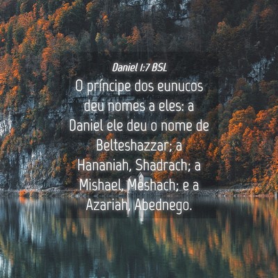 Picture 04 - Daniel 1:7 BSL - O príncipe dos eunucos deu nomes a eles: a - Bible Verse Picture