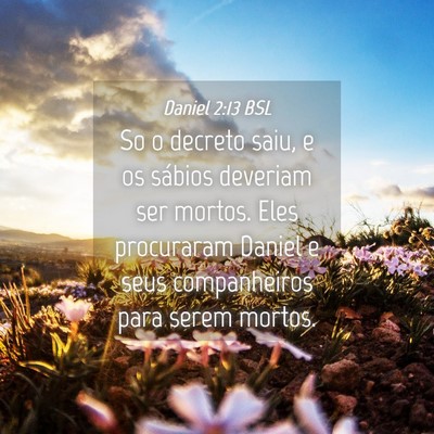 Picture 04 - Daniel 2:13 BSL - So o decreto saiu, e os sábios deveriam ser - Bible Verse Picture