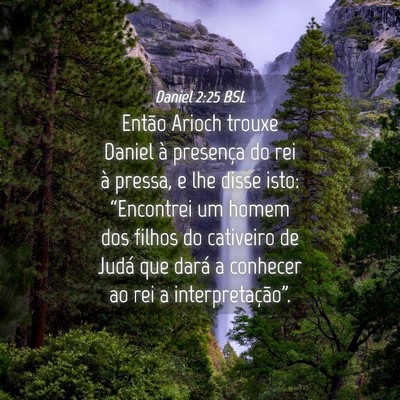 Picture 04 - Daniel 2:25 BSL - Então Arioch trouxe Daniel à presença do rei - Bible Verse Picture
