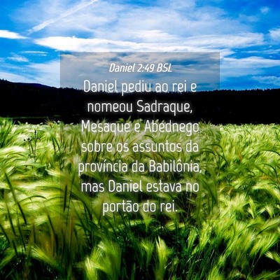 Picture 04 - Daniel 2:49 BSL - Daniel pediu ao rei e nomeou Sadraque, Mesaque e - Bible Verse Picture