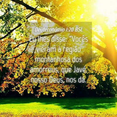 Picture 04 - Deuteronômio 1:20 BSL - Eu lhes disse: “Vocês vieram à região - Bible Verse Picture