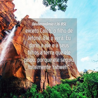 Picture 04 - Deuteronômio 1:36 BSL - exceto Caleb, o filho de Jefoné. Ele a verá. Eu - Bible Verse Picture