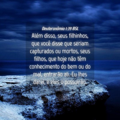 Picture 04 - Deuteronômio 1:39 BSL - Além disso, seus filhinhos, que você disse que - Bible Verse Picture