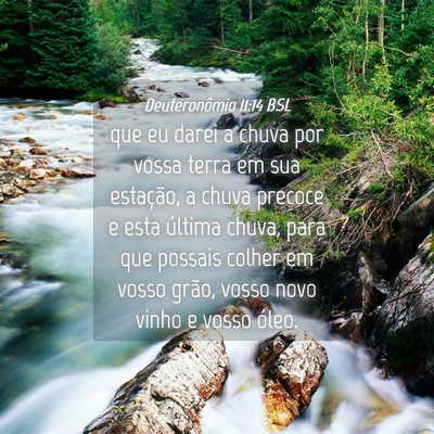 Picture 04 - Deuteronômio 11:14 BSL - que eu darei a chuva por vossa terra em sua - Bible Verse Picture