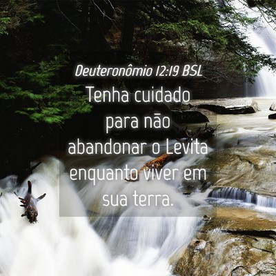 Picture 04 - Deuteronômio 12:19 BSL - Tenha cuidado para não abandonar o Levita - Bible Verse Picture