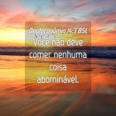 Picture 04 - Deuteronômio 14:3 BSL - Você não deve comer nenhuma coisa - Bible Verse Picture