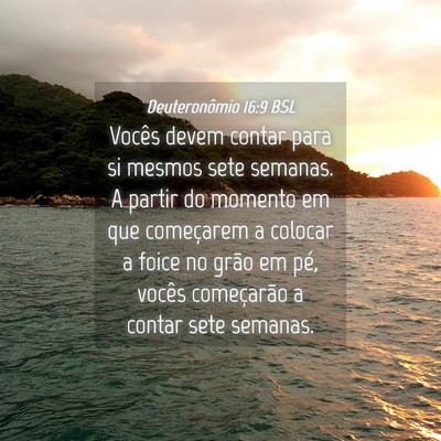 Picture 04 - Deuteronômio 16:9 BSL - Vocês devem contar para si mesmos sete semanas. - Bible Verse Picture