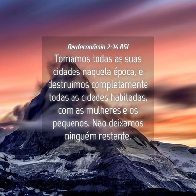 Picture 04 - Deuteronômio 2:34 BSL - Tomamos todas as suas cidades naquela época, e - Bible Verse Picture