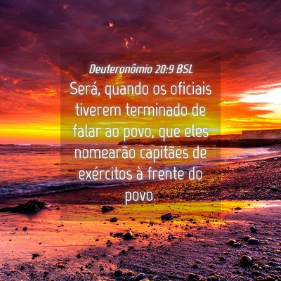 Picture 04 - Deuteronômio 20:9 BSL - Será, quando os oficiais tiverem terminado de - Bible Verse Picture