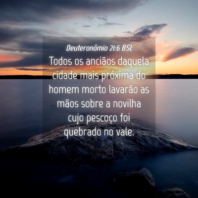 Picture 04 - Deuteronômio 21:6 BSL - Todos os anciãos daquela cidade mais próxima do - Bible Verse Picture