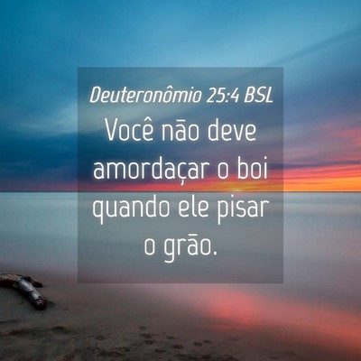 Picture 04 - Deuteronômio 25:4 BSL - Você não deve amordaçar o boi quando ele pisar - Bible Verse Picture