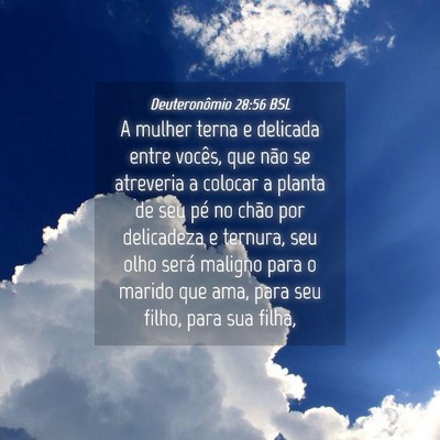 Picture 04 - Deuteronômio 28:56 BSL - A mulher terna e delicada entre vocês, que não - Bible Verse Picture