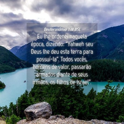 Picture 04 - Deuteronômio 3:18 BSL - Eu lhe ordenei naquela época, dizendo: “Yahweh - Bible Verse Picture