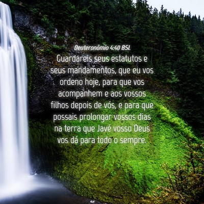 Picture 04 - Deuteronômio 4:40 BSL - Guardareis seus estatutos e seus mandamentos, que - Bible Verse Picture