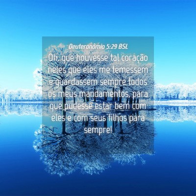 Picture 04 - Deuteronômio 5:29 BSL - Oh, que houvesse tal coração neles que eles me - Bible Verse Picture