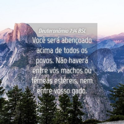 Picture 04 - Deuteronômio 7:14 BSL - Você será abençoado acima de todos os povos. - Bible Verse Picture