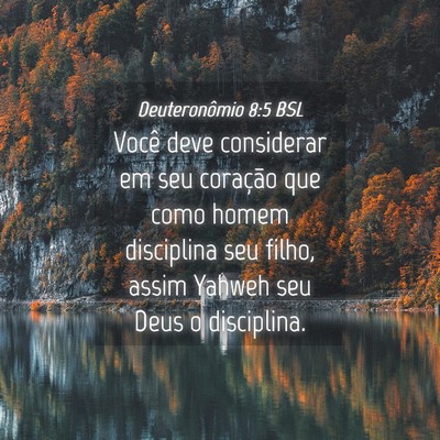 Picture 04 - Deuteronômio 8:5 BSL - Você deve considerar em seu coração que como - Bible Verse Picture