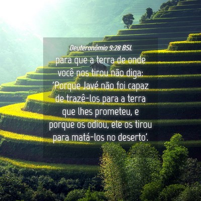 Picture 04 - Deuteronômio 9:28 BSL - para que a terra de onde você nos tirou não - Bible Verse Picture