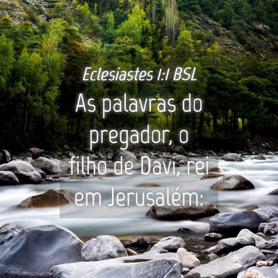 Picture 04 - Eclesiastes 1:1 BSL - As palavras do pregador, o filho de Davi, rei em - Bible Verse Picture