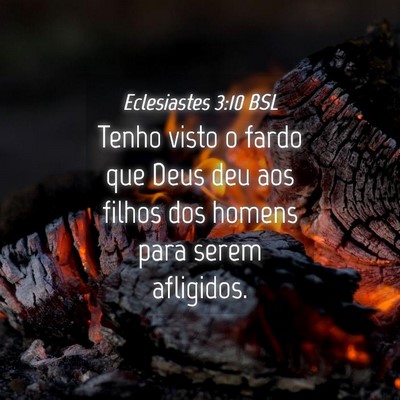 Picture 04 - Eclesiastes 3:10 BSL - Tenho visto o fardo que Deus deu aos filhos dos - Bible Verse Picture