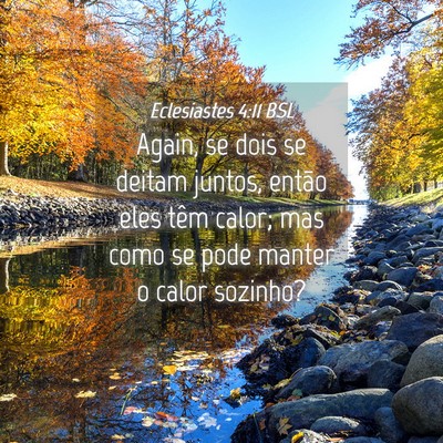 Picture 04 - Eclesiastes 4:11 BSL - Again, se dois se deitam juntos, então eles têm - Bible Verse Picture