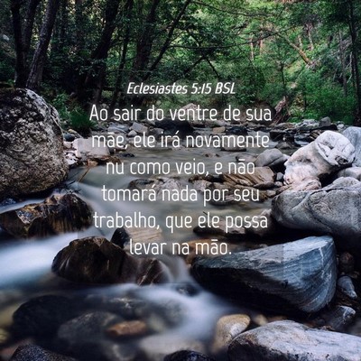 Picture 04 - Eclesiastes 5:15 BSL - Ao sair do ventre de sua mãe, ele irá novamente - Bible Verse Picture