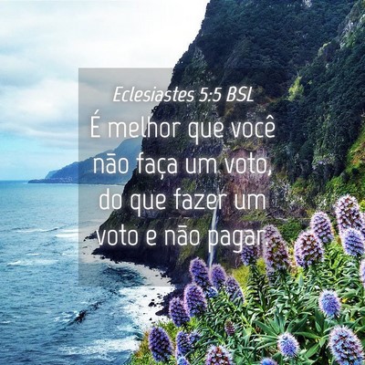 Picture 04 - Eclesiastes 5:5 BSL - É melhor que você não faça um voto, do que - Bible Verse Picture