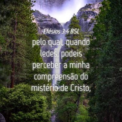 Picture 04 - Efésios 3:4 BSL - pelo qual, quando ledes, podeis perceber a minha - Bible Verse Picture