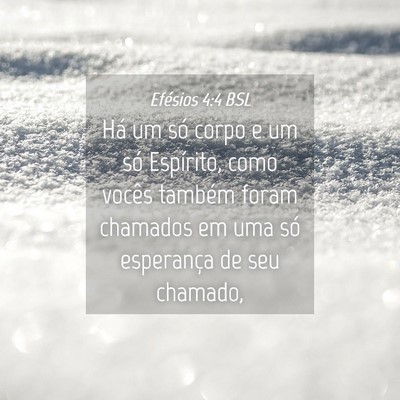 Picture 04 - Efésios 4:4 BSL - Há um só corpo e um só Espírito, como vocês - Bible Verse Picture