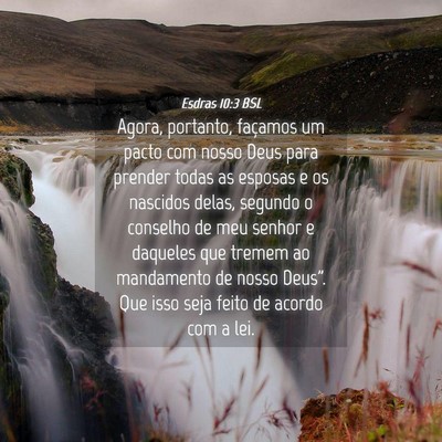 Picture 04 - Esdras 10:3 BSL - Agora, portanto, façamos um pacto com nosso Deus - Bible Verse Picture