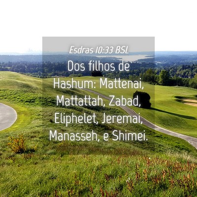Picture 04 - Esdras 10:33 BSL - Dos filhos de Hashum: Mattenai, Mattattah, Zabad, - Bible Verse Picture
