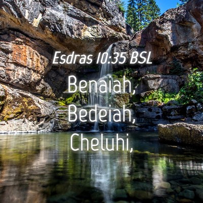 Picture 04 - Esdras 10:35 BSL - Benaiah, Bedeiah, - Bible Verse Picture