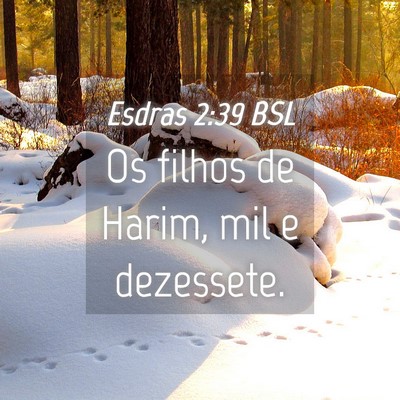 Picture 04 - Esdras 2:39 BSL - Os filhos de Harim, mil e - Bible Verse Picture