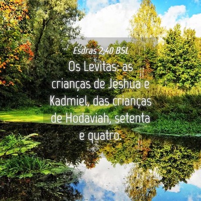 Picture 04 - Esdras 2:40 BSL - Os Levitas: as crianças de Jeshua e Kadmiel, das - Bible Verse Picture