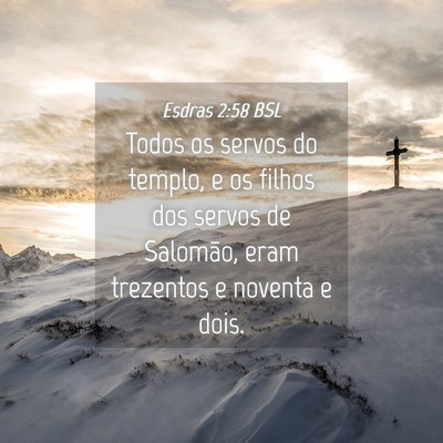 Picture 04 - Esdras 2:58 BSL - Todos os servos do templo, e os filhos dos servos - Bible Verse Picture