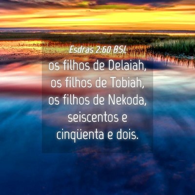 Picture 04 - Esdras 2:60 BSL - os filhos de Delaiah, os filhos de Tobiah, os - Bible Verse Picture