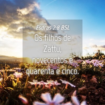 Picture 04 - Esdras 2:8 BSL - Os filhos de Zattu, novecentos e quarenta e - Bible Verse Picture